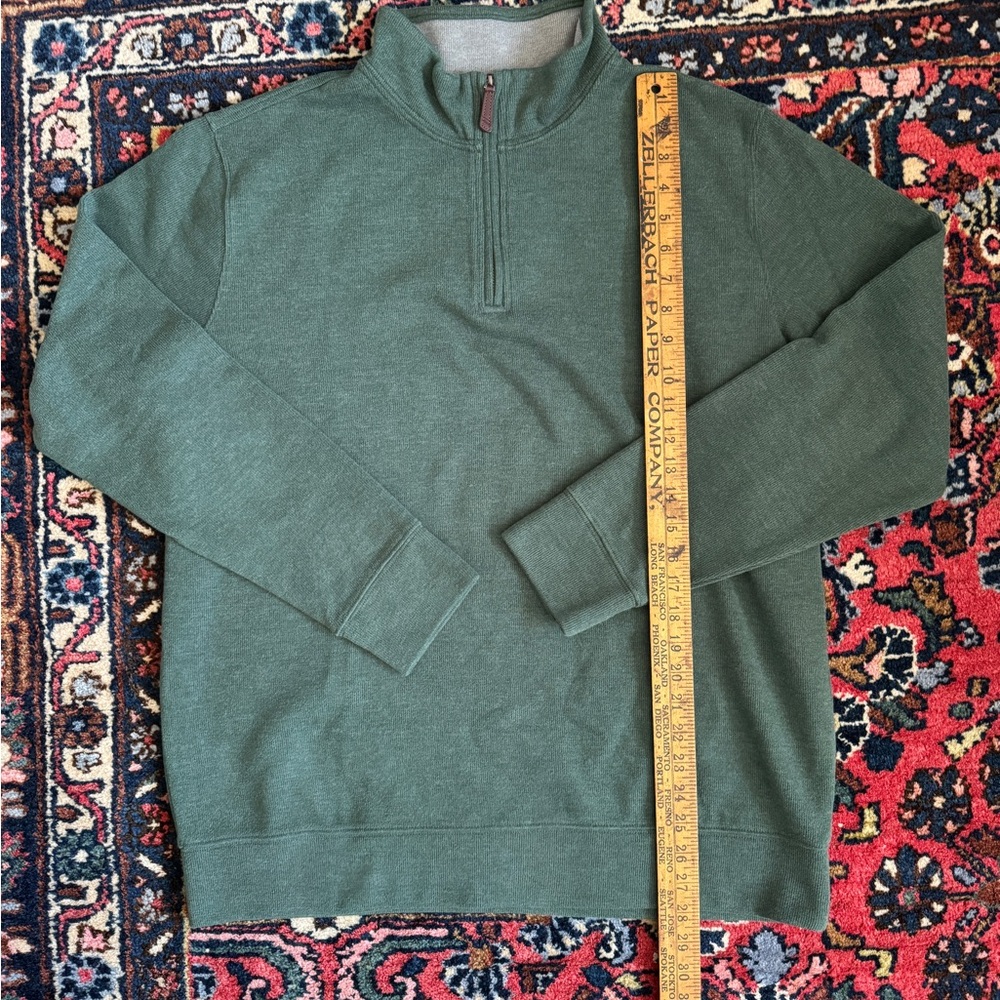 Lands' End Forest Green Half Zip Sweatshirt